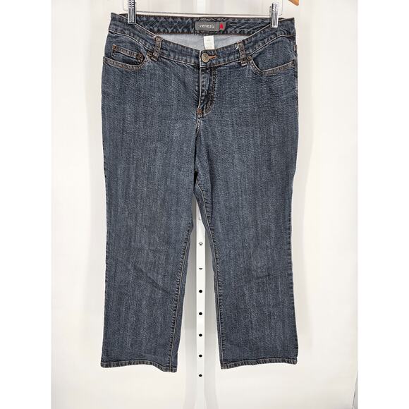 Venezia Women's Blue Cotton Blend Stretch Bootcut Jeans Size Petite 2 - Picture 1 of 5